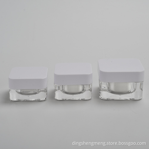 Gesichtspflege kosmetischer Acrylquadrat 30G Cremes Glas